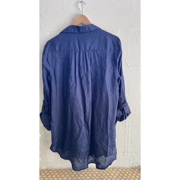 Cynthia Blue Beachwear Cover-Up Size Medium - Picture 2 of 5